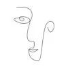 Silent Expression – Minimal Line Art Painting