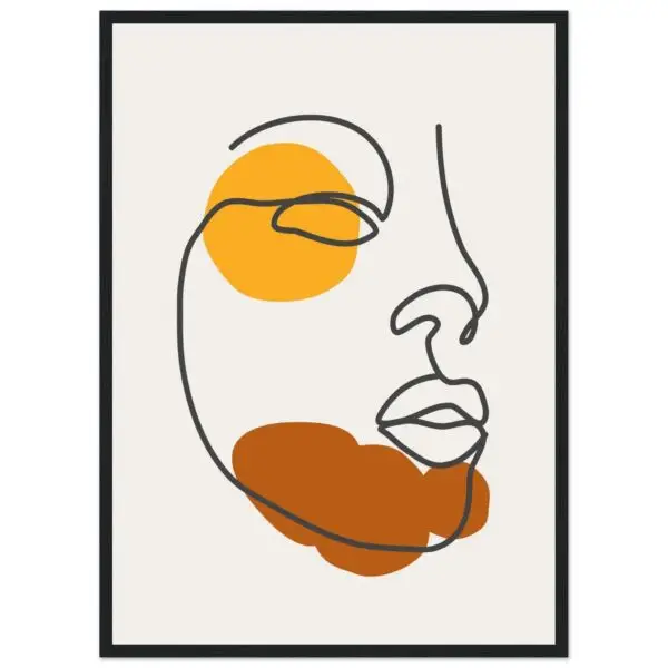 Silent Expression – Minimal Line Art Painting