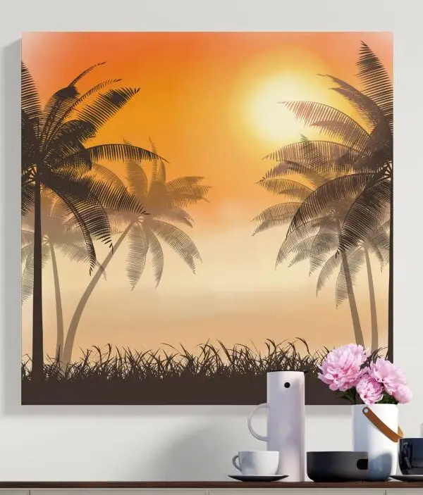 Tropical Beach Canvas Painting