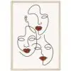 Silent Expression – Minimal Line Art Painting