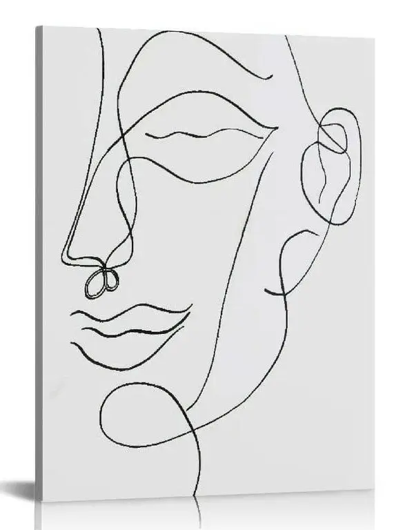 Minimalist Face Line Art